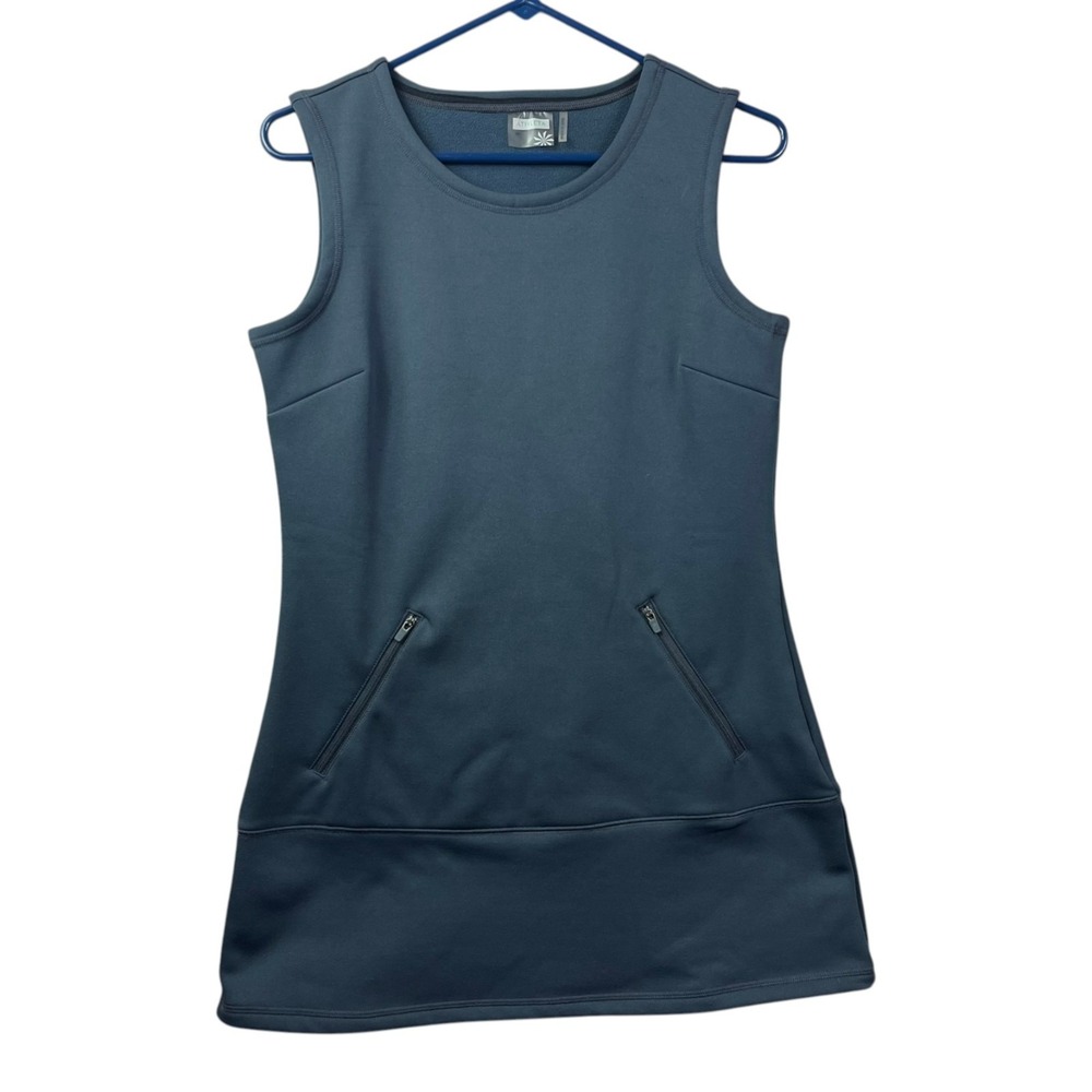 Athleta Hot When Youre Not Mini Tunic Dress Womens Small Petite Gray Blue